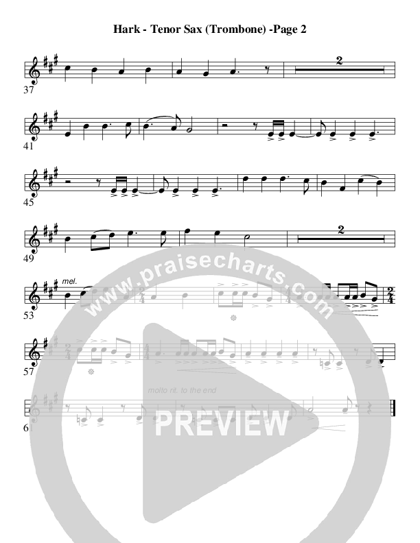 Hark The Herald Angels Sing (Instrumental) Tenor Sax 2 (AnderKamp Music)