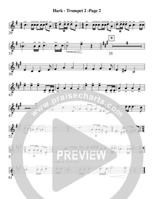 Hark The Herald Angels Sing (Instrumental) Trumpet 2 (AnderKamp Music)