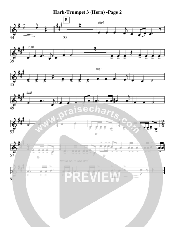 Hark The Herald Angels Sing (Instrumental) Trumpet 3 (AnderKamp Music)