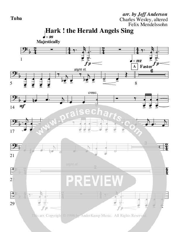 Hark The Herald Angels Sing (Instrumental) Tuba (AnderKamp Music)