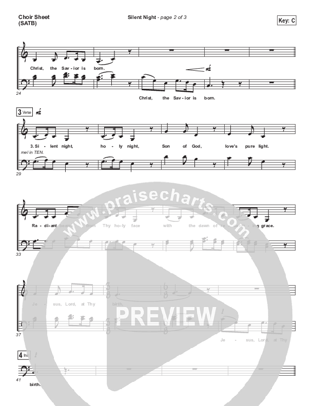 Silent Night (He Came To Save Us) Choir Vocals (SATB) (Shane & Shane / The Worship Initiative)