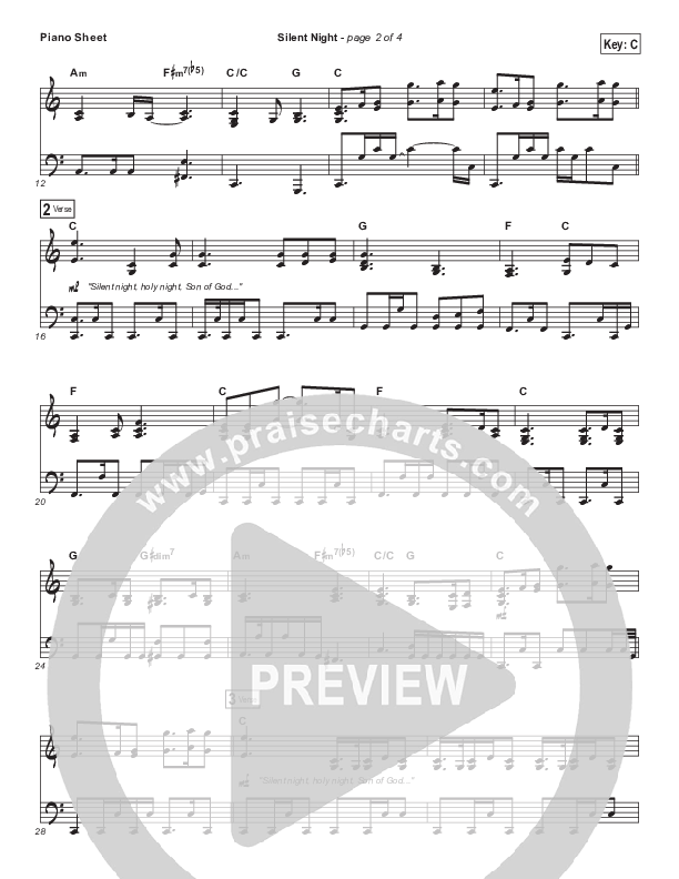 Silent Night (He Came To Save Us) Piano Sheet (Shane & Shane / The Worship Initiative)