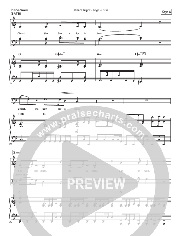 Silent Night (He Came To Save Us) Piano/Vocal (SATB) (Shane & Shane / The Worship Initiative)