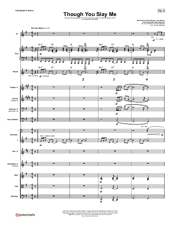 Though You Slay Me Conductor's Score (Shane & Shane / The Worship Initiative)