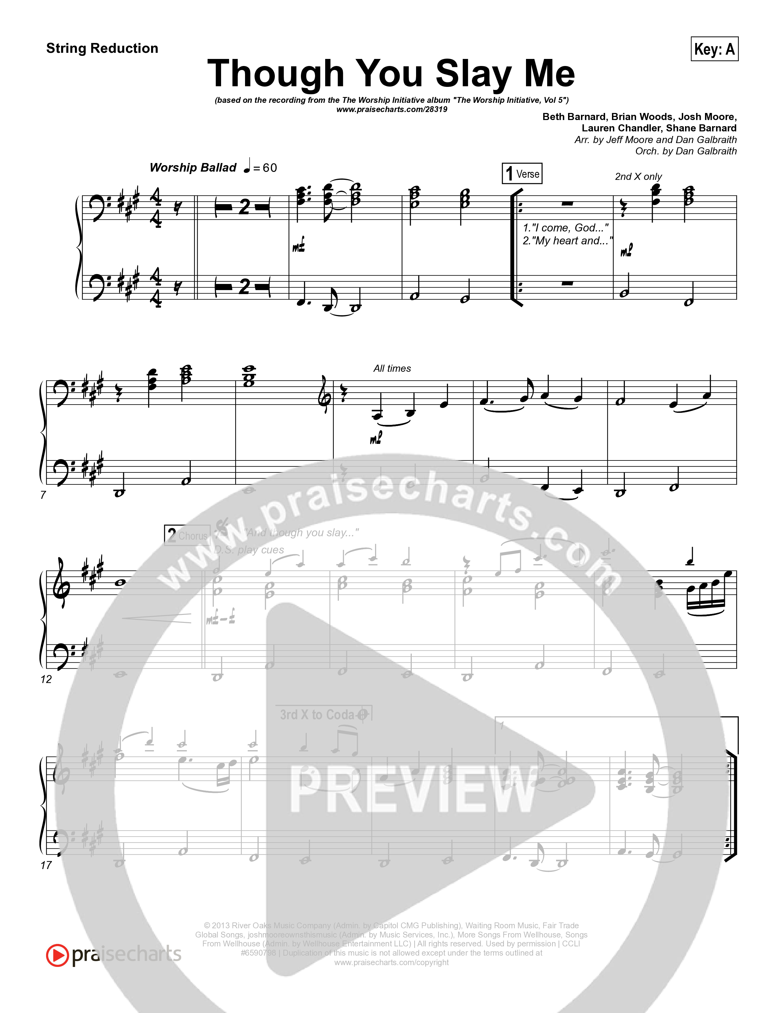 Though You Slay Me String Reduction (Shane & Shane / The Worship Initiative)