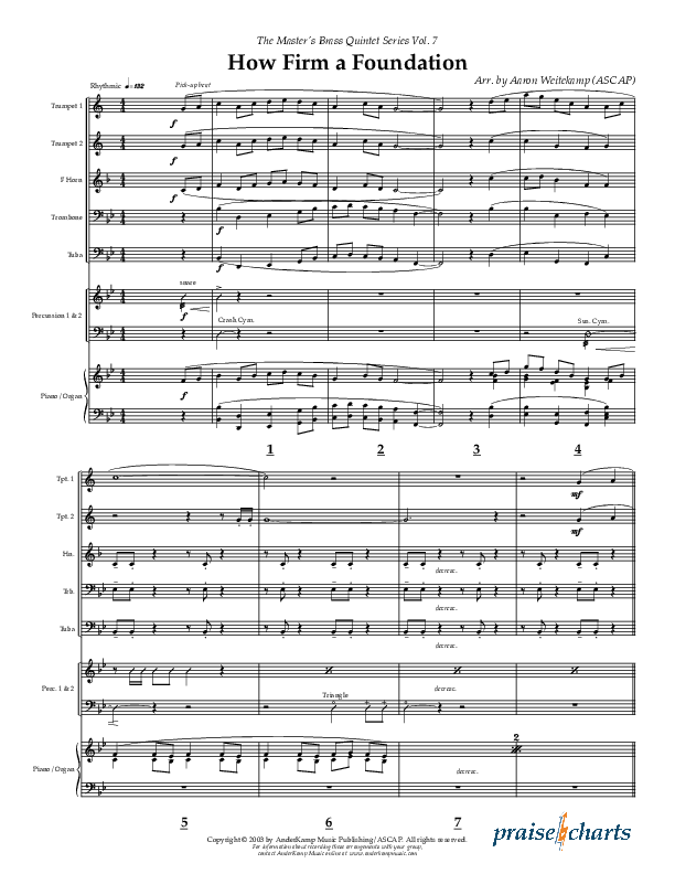 How Firm A Foundation Conductor's Score (AnderKamp Music)