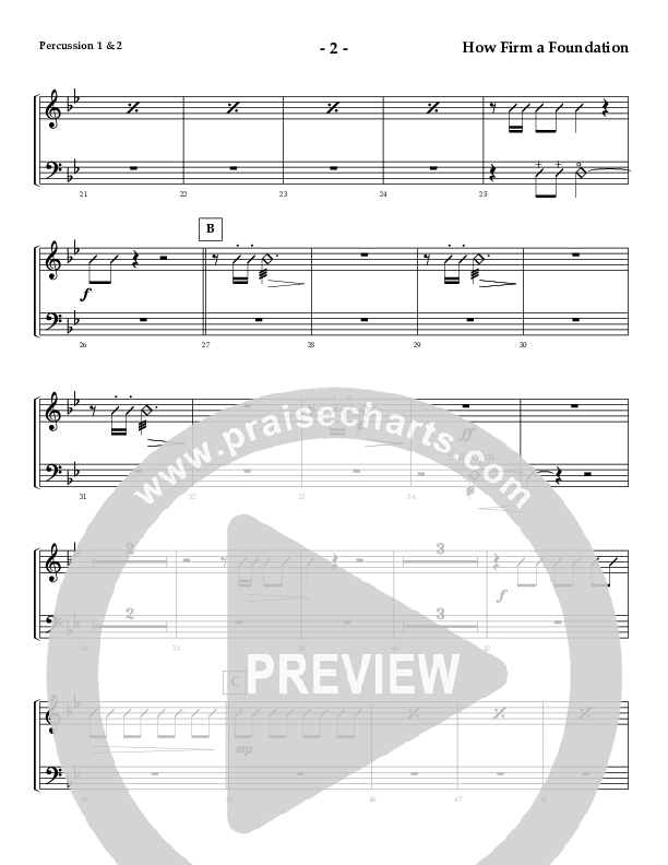 How Firm A Foundation Percussion 1/2 (AnderKamp Music)