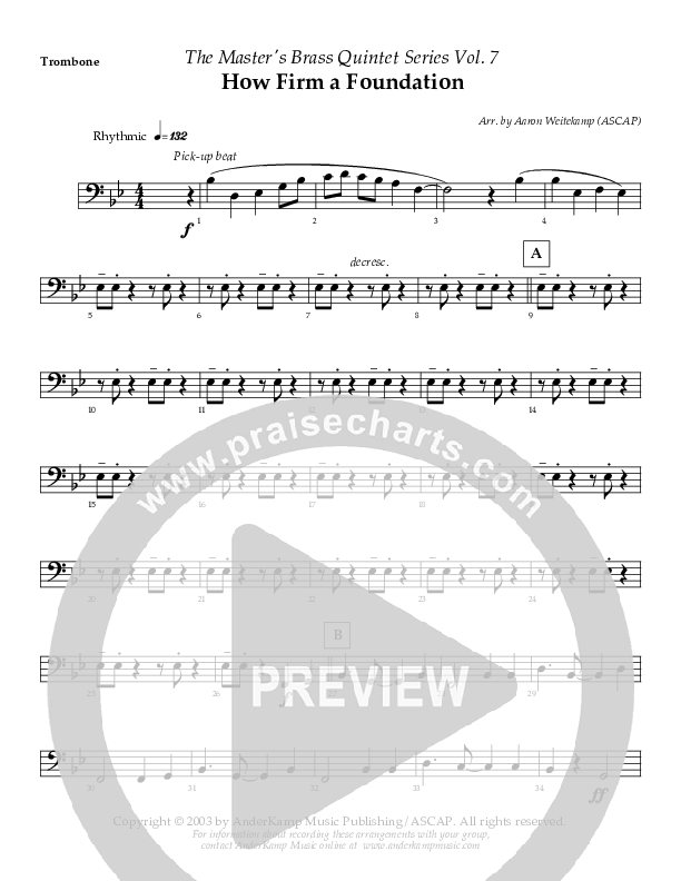 How Firm A Foundation Trombone (AnderKamp Music)
