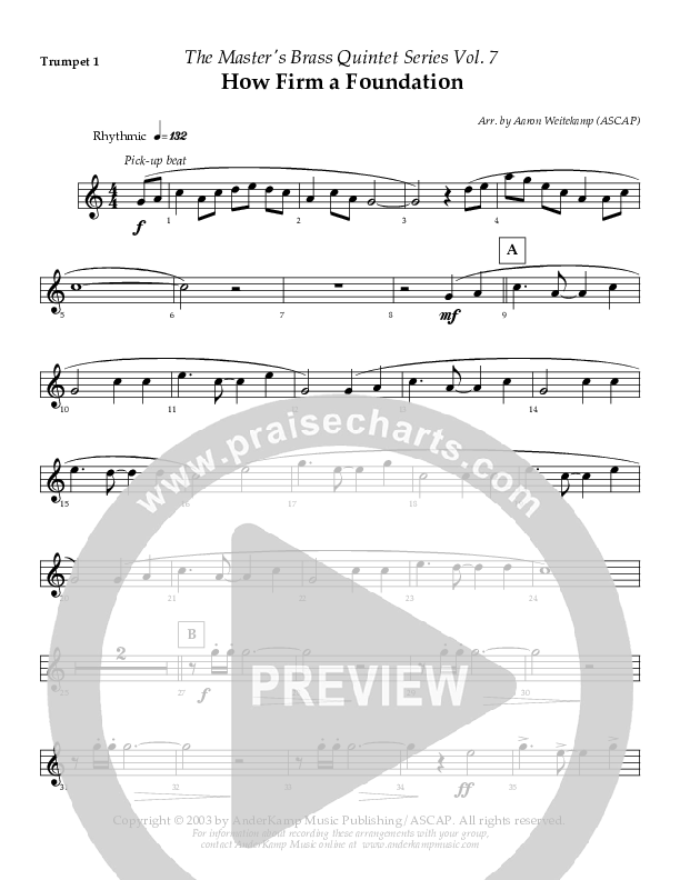 How Firm A Foundation Trumpet 1 (AnderKamp Music)