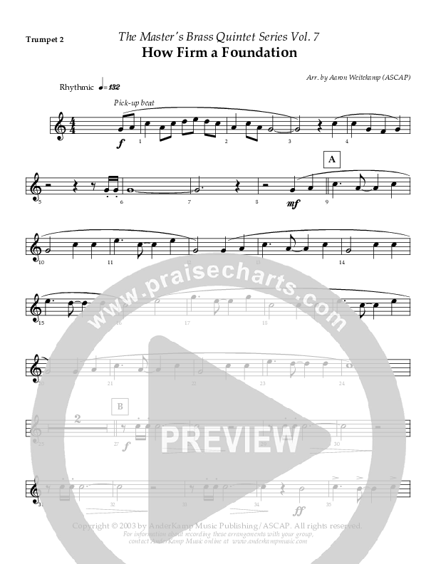 How Firm A Foundation Trumpet 2 (AnderKamp Music)