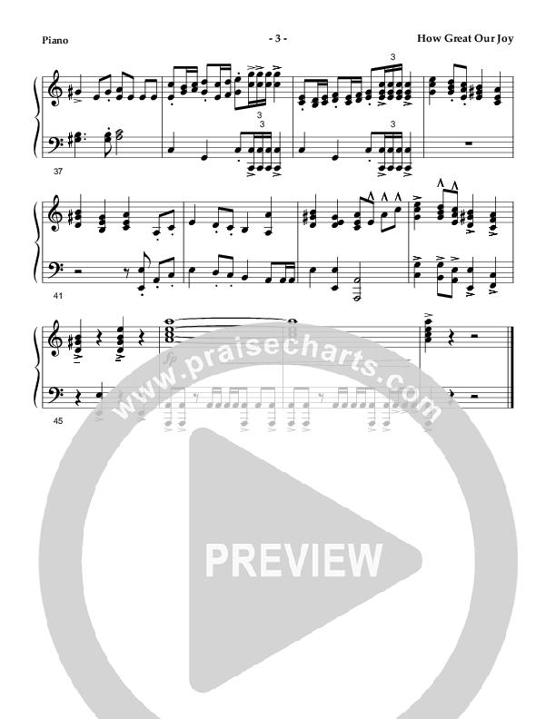 How Great Our Joy (Instrumental) Piano Sheet ()