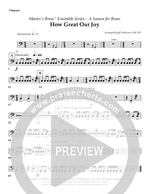 How Great Our Joy (Instrumental) Timpani ()
