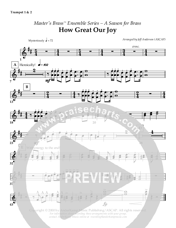 How Great Our Joy (Instrumental) Trumpet 1,2 ()
