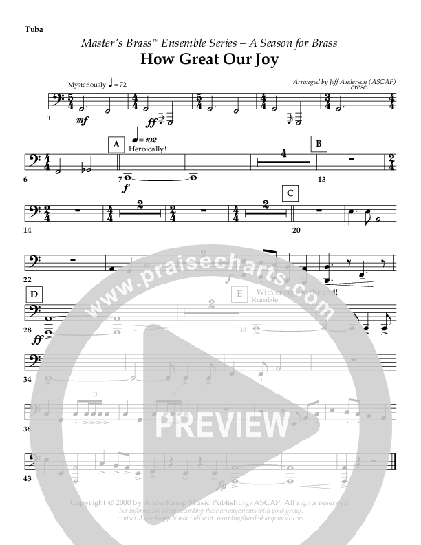 How Great Our Joy (Instrumental) Tuba ()