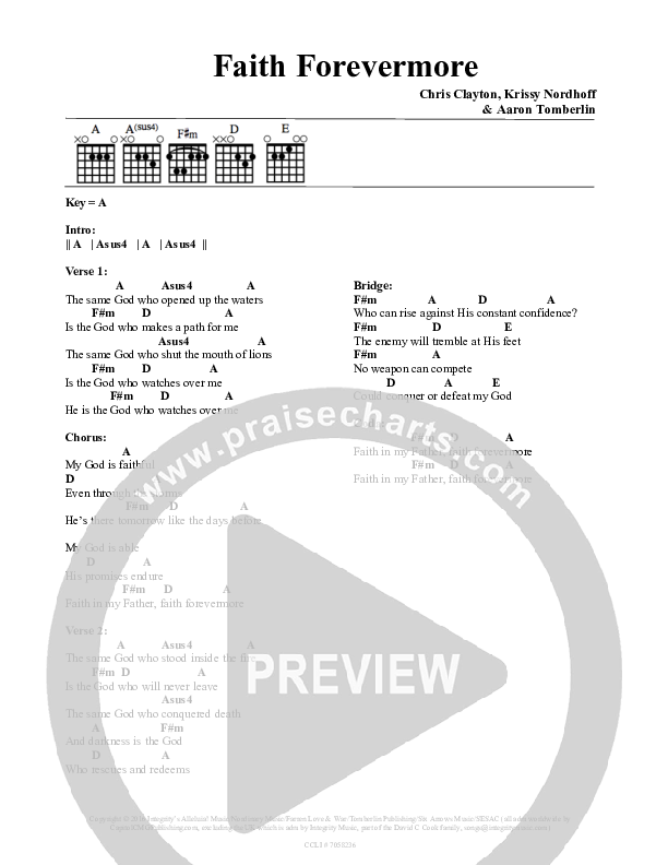 Faith Forevermore Chords & Lyrics (All About Worship / Aaron Tomberlin)