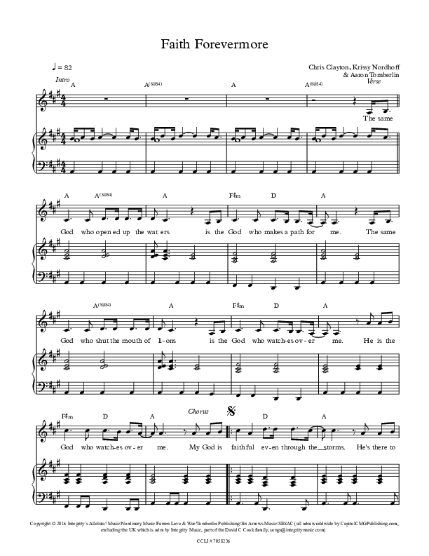 Faith Forevermore Piano/Vocal (All About Worship / Aaron Tomberlin)