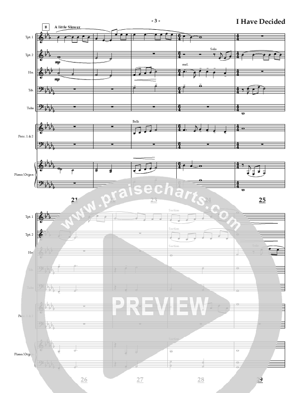 I Have Decided (Instrumental) Conductor's Score (AnderKamp Music)