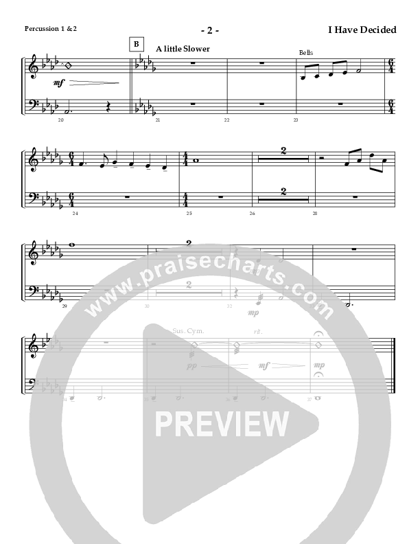 I Have Decided (Instrumental) Percussion (AnderKamp Music)