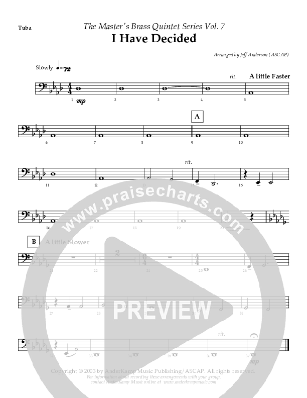I Have Decided (Instrumental) Tuba (AnderKamp Music)
