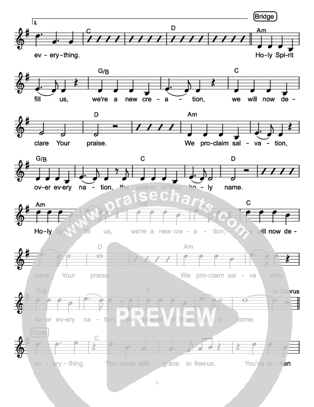 Changed Forever Lead Sheet (Daystar Worship)