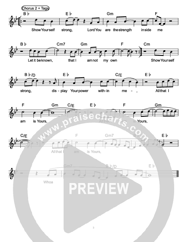 Show Yourself Strong Lead Sheet (Daystar Worship)