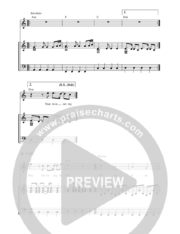 Your Love Set My Soul On Fire Piano/Vocal (Travis Ryan)