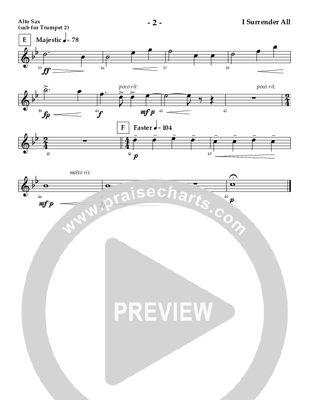I Surrender All (Instrumental) Alto Sax (AnderKamp Music)