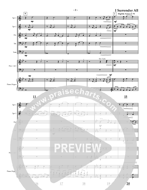 I Surrender All (Instrumental) Conductor's Score (AnderKamp Music)