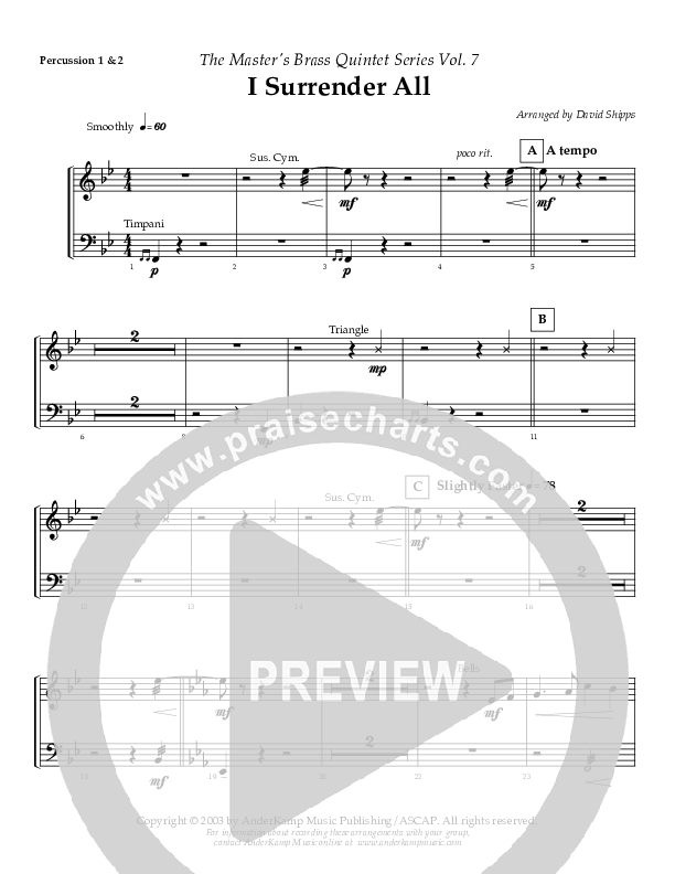 I Surrender All (Instrumental) Percussion (AnderKamp Music)