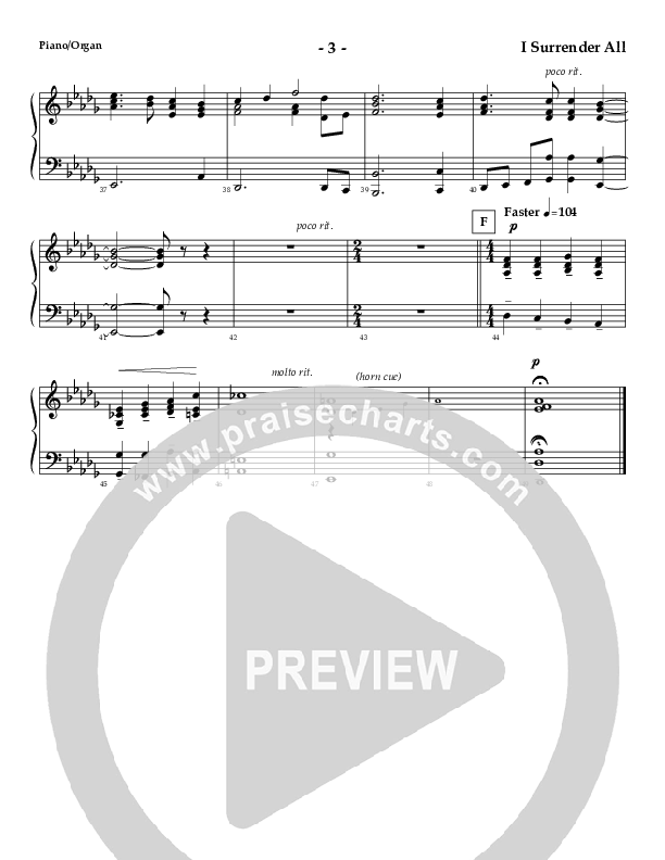 I Surrender All (Instrumental) Piano Sheet (AnderKamp Music)