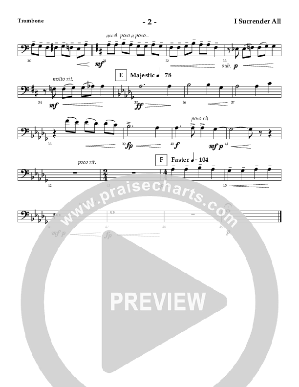 I Surrender All (Instrumental) Trombone (AnderKamp Music)