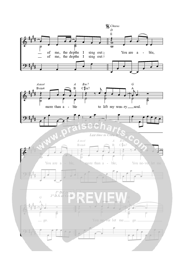 You Are Able Piano/Vocal (Travis Ryan)