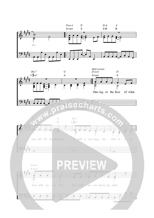 You Are Able Piano/Vocal (Travis Ryan)