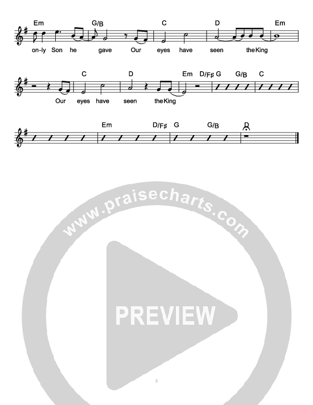 King Of Glory Lead Sheet (Daystar Worship)