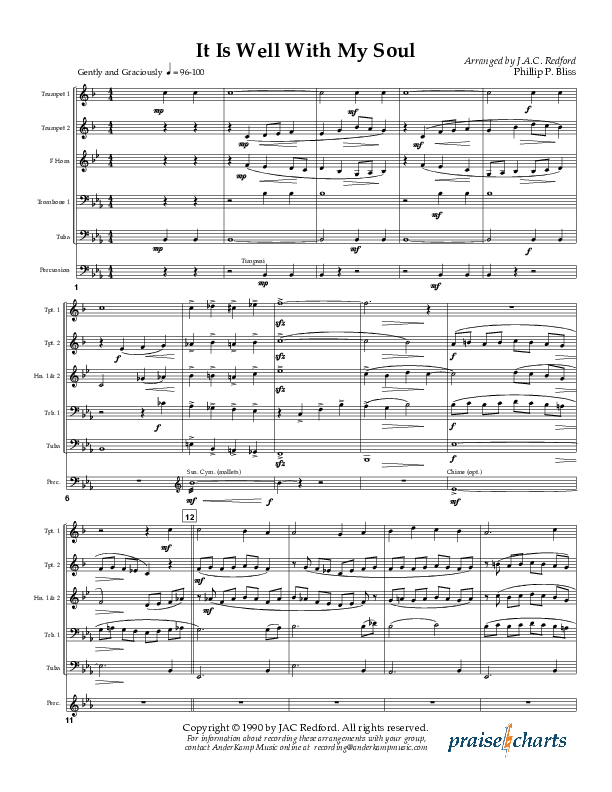 It Is Well (Instrumental) Conductor's Score (AnderKamp Music)