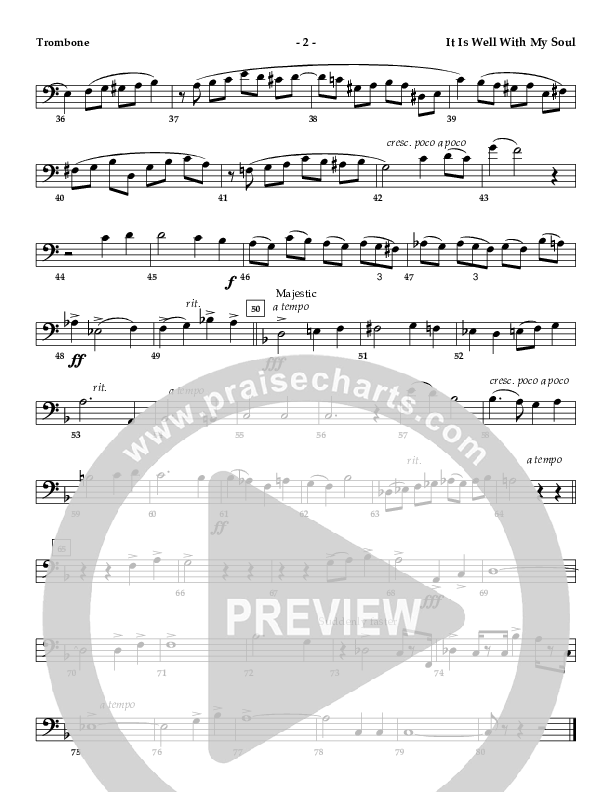 It Is Well (Instrumental) Trombone (AnderKamp Music)
