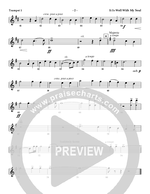 It Is Well (Instrumental) Trumpet 1 (AnderKamp Music)