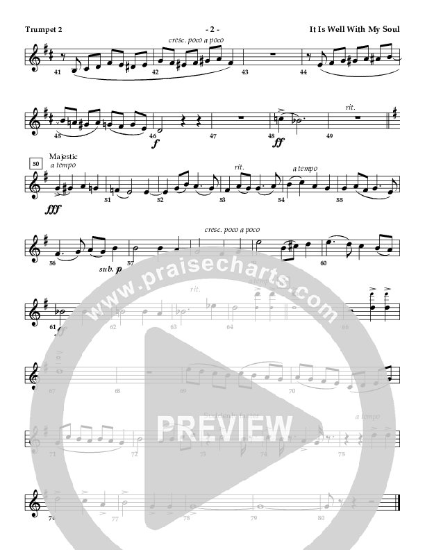 It Is Well (Instrumental) Trumpet 2 (AnderKamp Music)