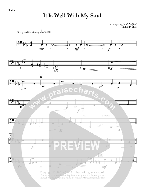It Is Well (Instrumental) Tuba (AnderKamp Music)