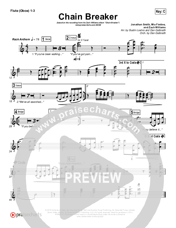 Chain Breaker Flute/Oboe 1/2/3 (Zach Williams)