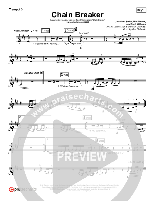 Chain Breaker Trumpet 3 (Zach Williams)