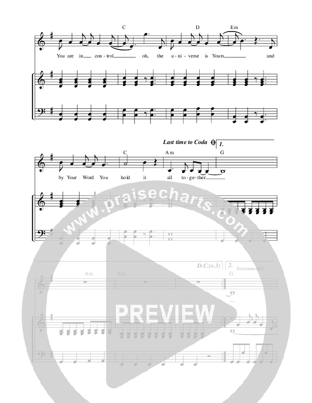 You Are In Control Lead & Piano (Seth & Nirva)