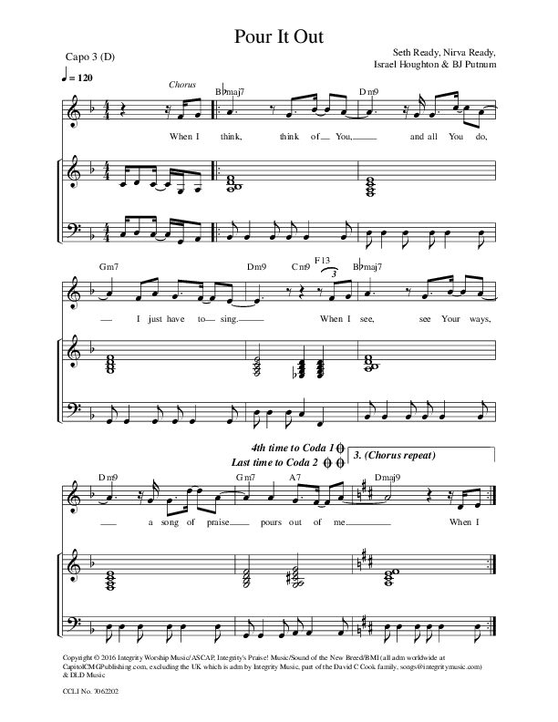 Pour It Out Piano/Vocal (Seth & Nirva)