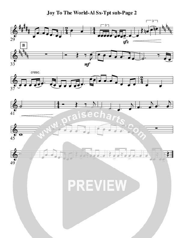 Joy To The World (Instrumental) Alto Sax (AnderKamp Music)