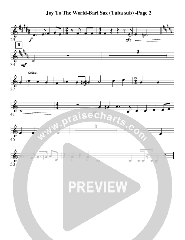 Joy To The World (Instrumental) Bari Sax (AnderKamp Music)