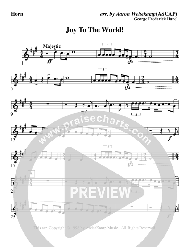 Joy To The World (Instrumental) French Horn (AnderKamp Music)