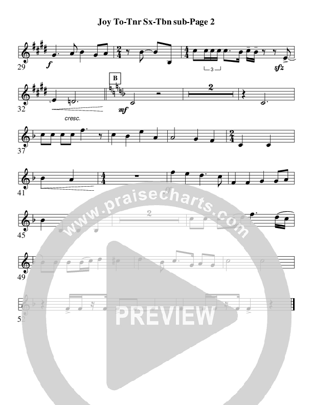 Joy To The World (Instrumental) Tenor Sax 2 (AnderKamp Music)
