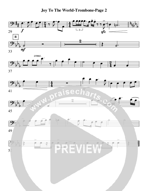 Joy To The World (Instrumental) Trombone (AnderKamp Music)