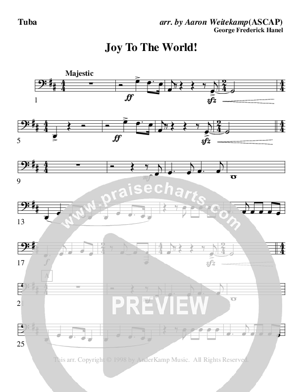 Joy To The World (Instrumental) Tuba (AnderKamp Music)