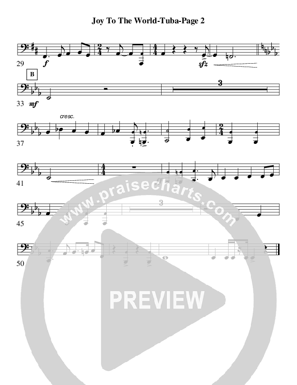 Joy To The World (Instrumental) Tuba (AnderKamp Music)